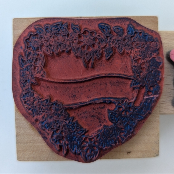 Floral Heart and Sentiment Rubber Stamps - Picture 4 of 7